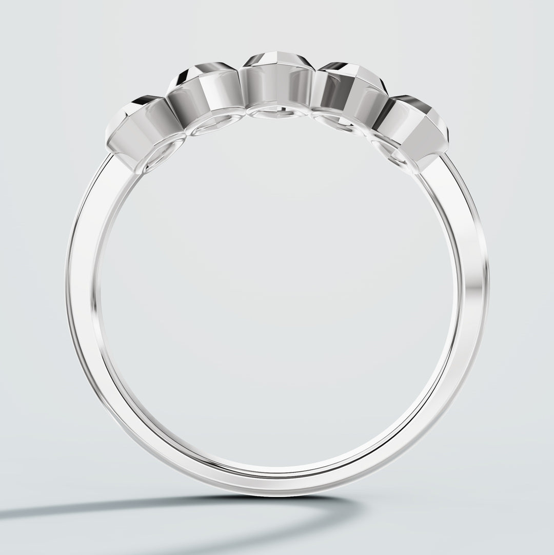 Marquise Five Stone Diamond Ring 14K
