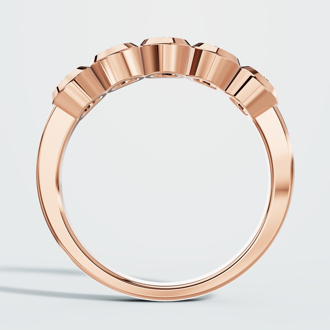 Round Brilliant Diamond Statement Band