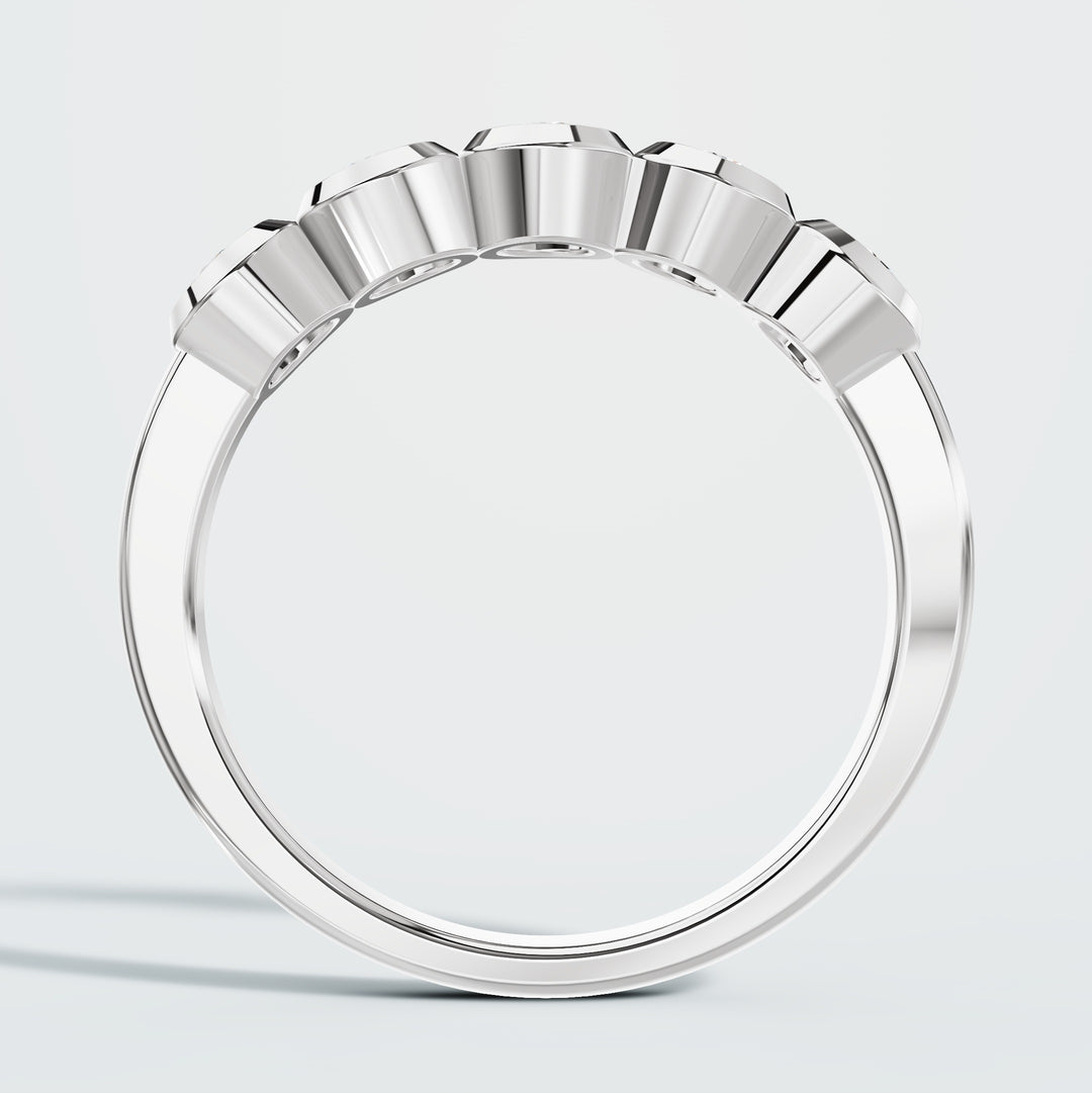 Round Brilliant Diamond Statement Band