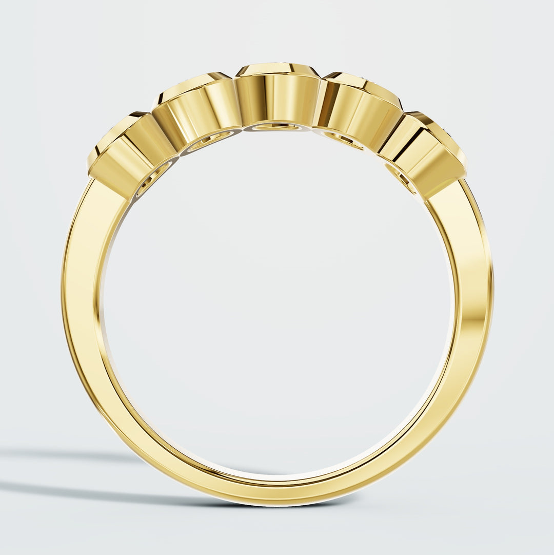 Round Brilliant Diamond Statement Band