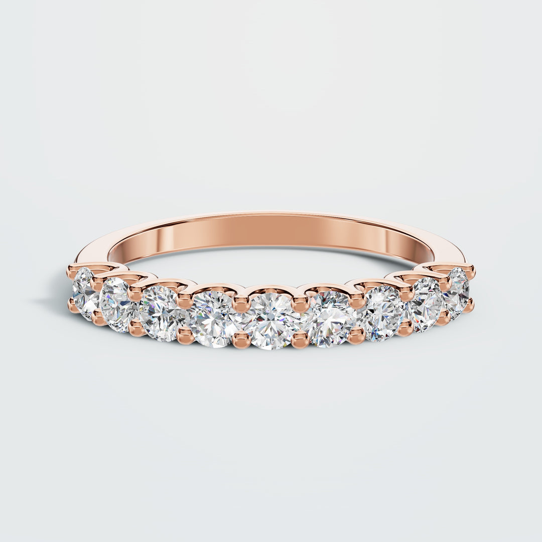 Brilliant Nine Half Eternity Ring