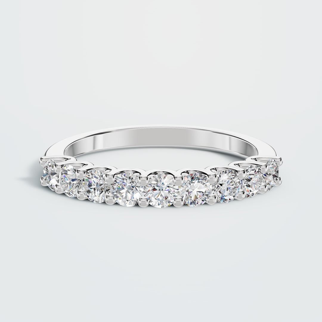 Brilliant Nine Half Eternity Ring