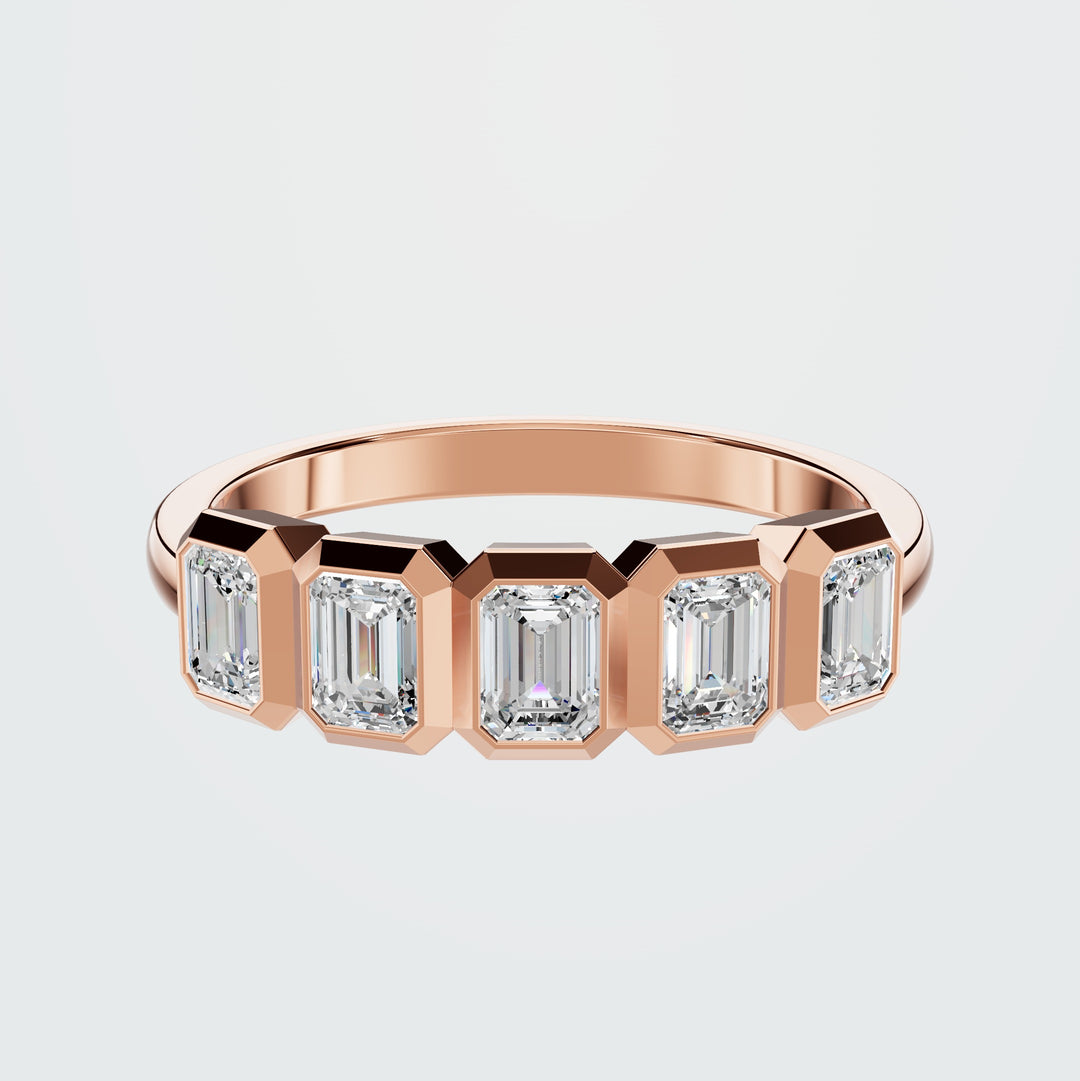 5-Stone Emerald Cut Ring