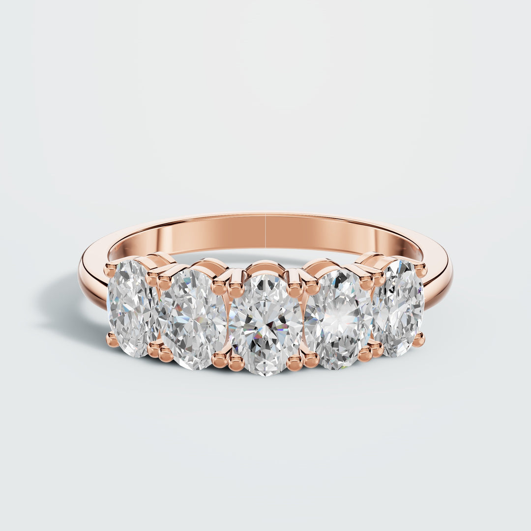 Five-Stone Oval Diamond Ring