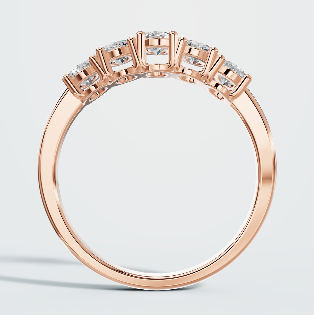 Five-Stone Oval Diamond Ring