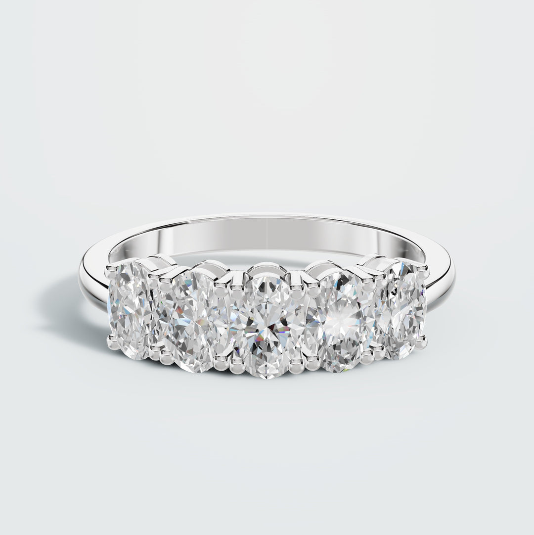 Five-Stone Oval Diamond Ring