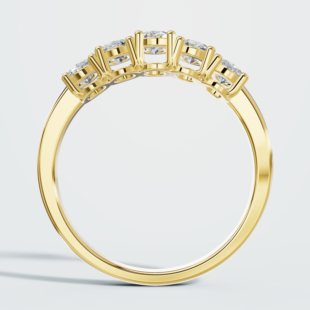 Five-Stone Oval Diamond Ring