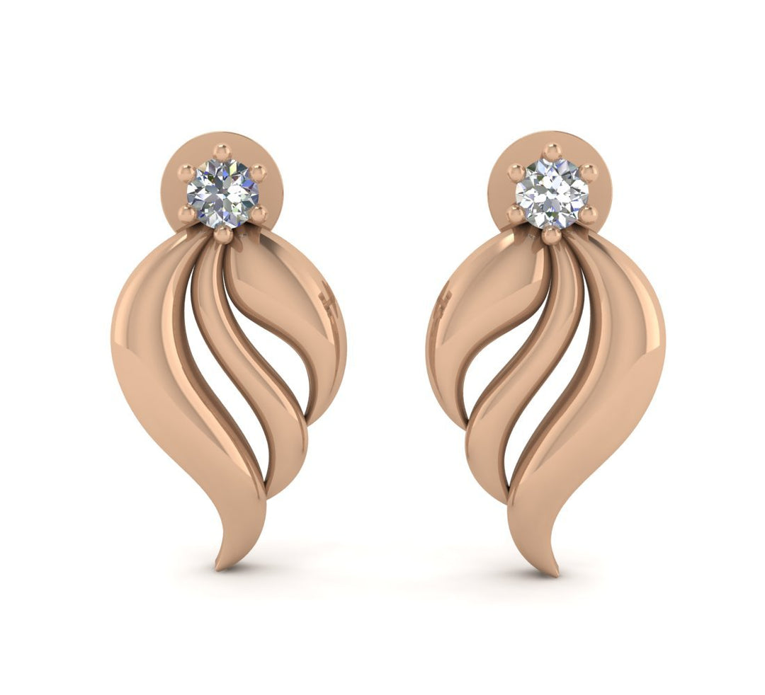 Essential Leaf Diamond Drops Earrings