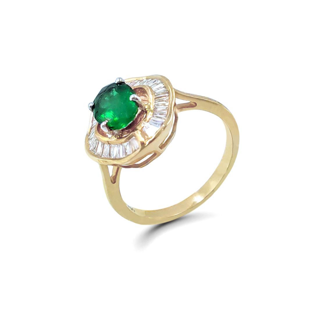 18k Classic Fancy Gemstone Ring