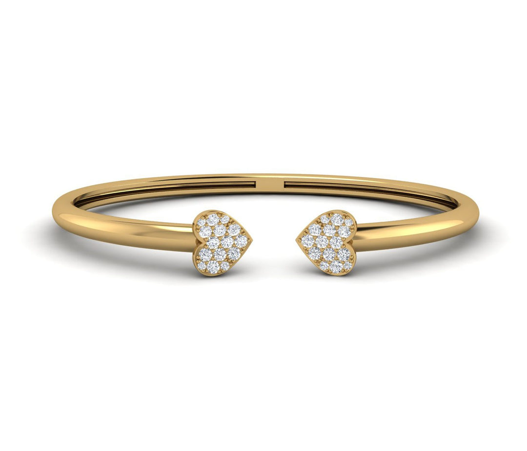 Diamond Dazzle 18K Yellow Gold Bangle