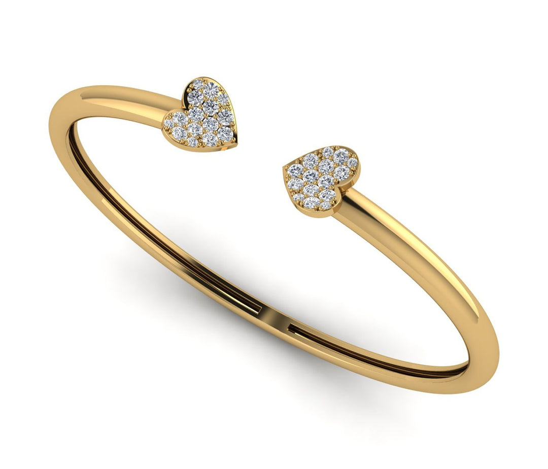 Diamond Dazzle 18K Yellow Gold Bangle