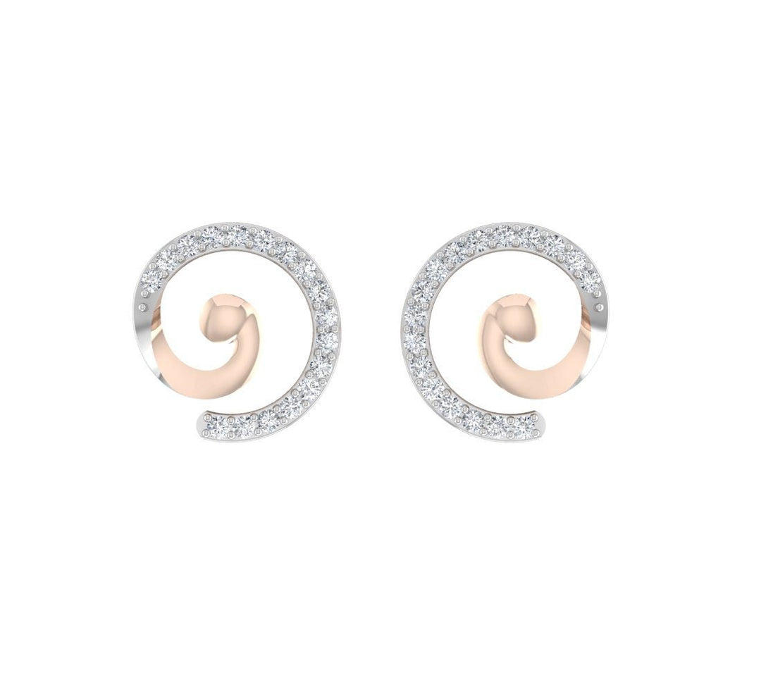 Dainty Sparkle Charm Diamond Earrings