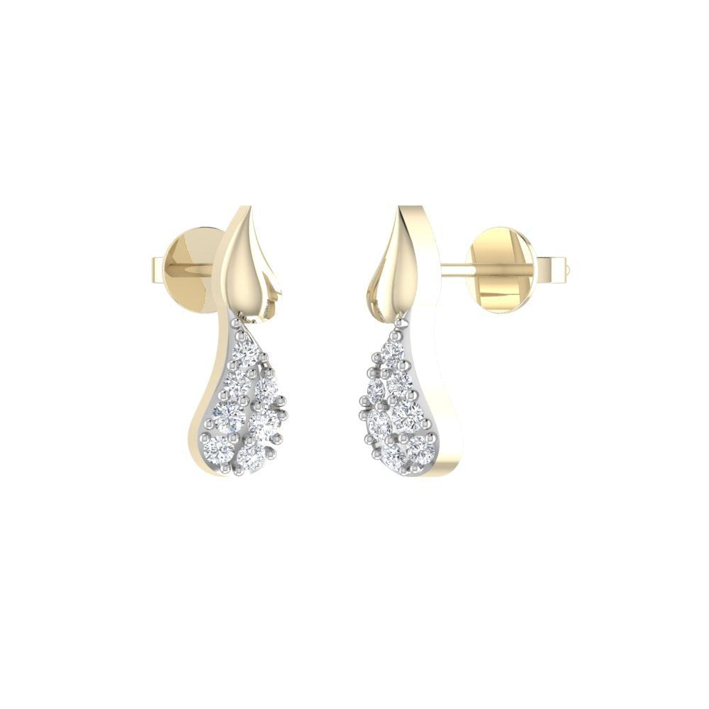Dazzle Drop Charm Diamond Earrings