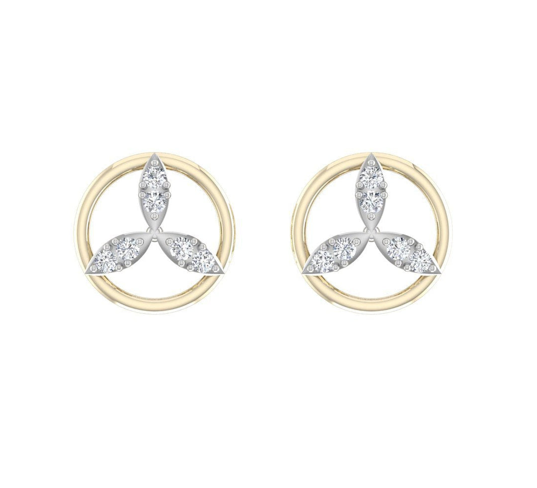 Allure Wheel Charm Diamond Earrings