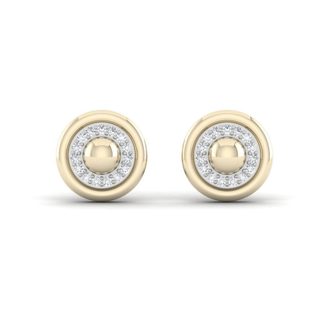 Delicate Bezel Diamond Earrings