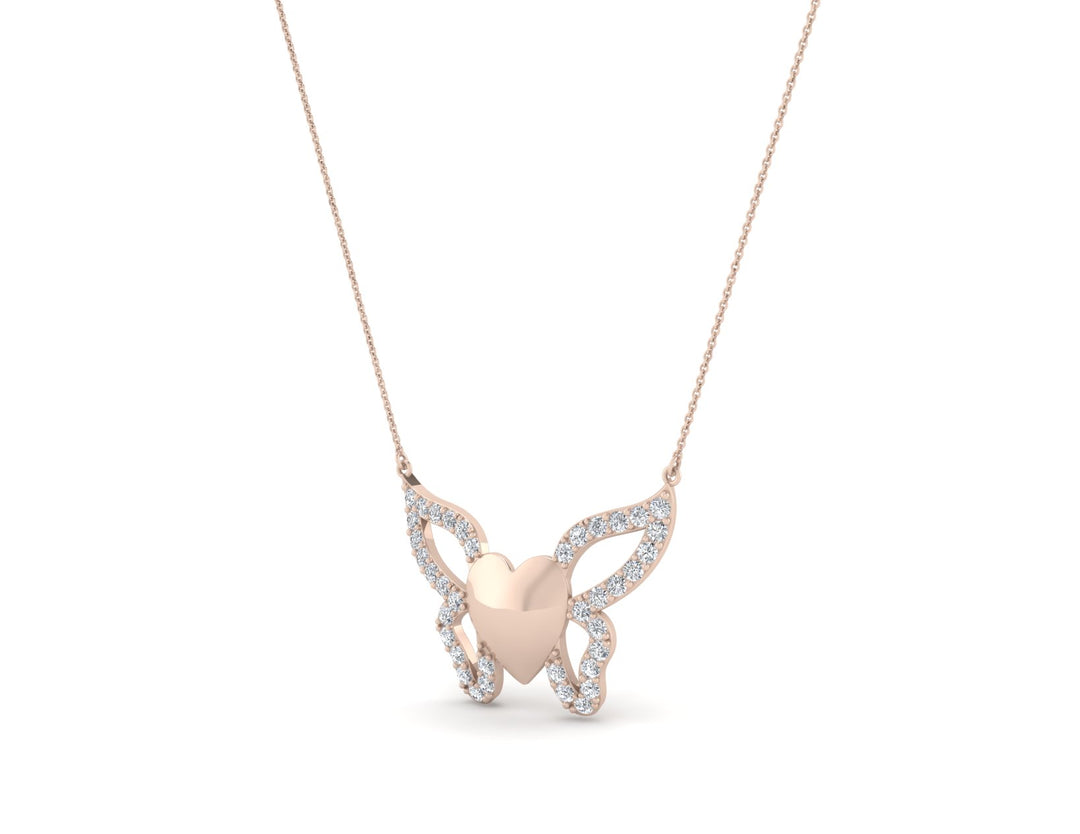 Butterfly Diamond Chain Necklace