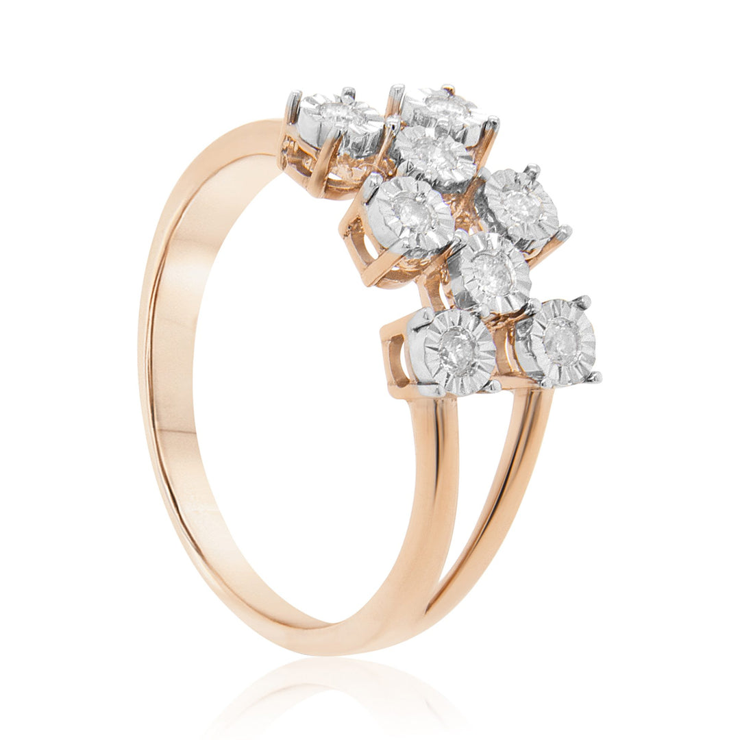 Gracious Diamond Set Miracle Plate Ring