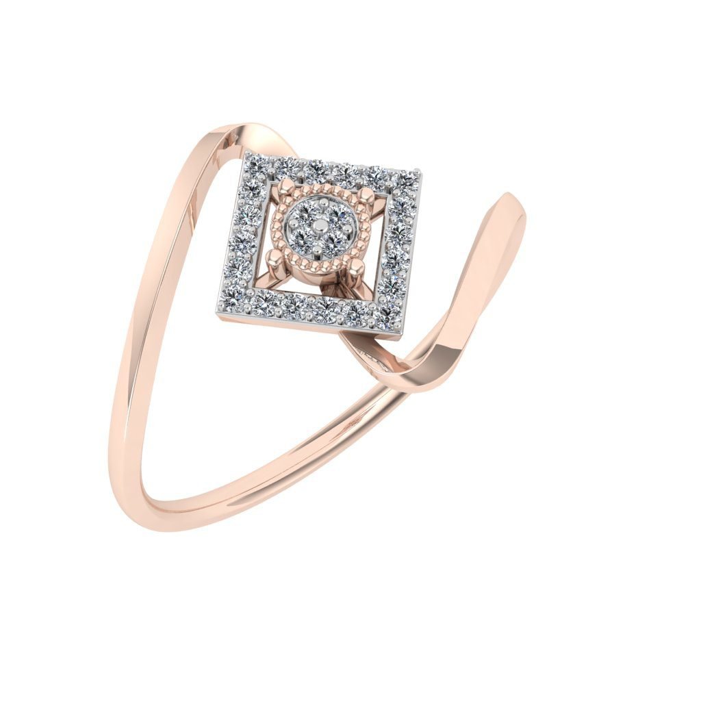 Desigual Square Set Diamond Ring