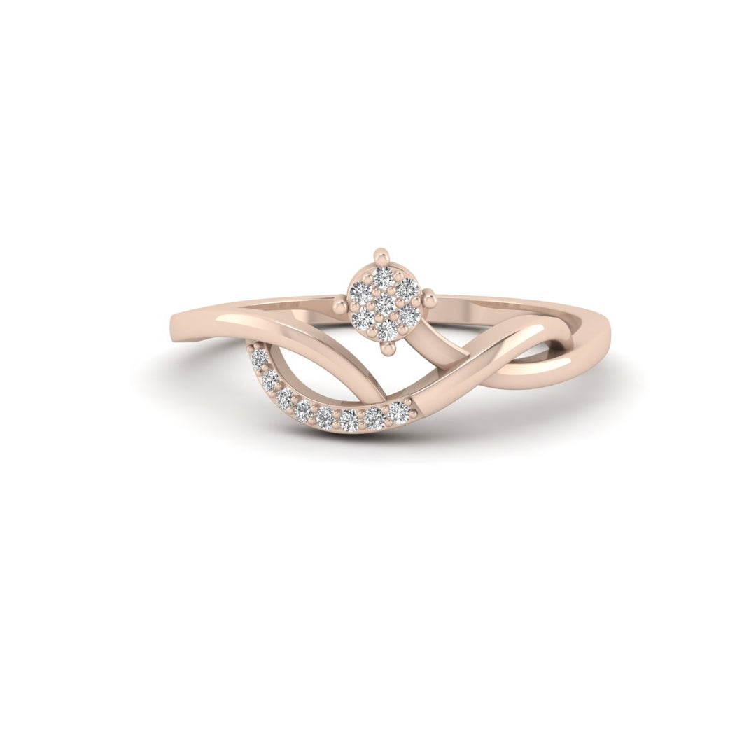 Chic Wave Diamond Ring