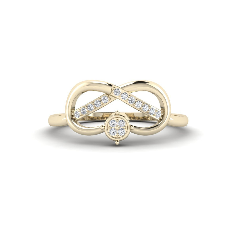 Fire Knot Diamond Ring in yellow gold