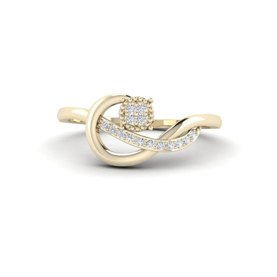 Half Twirl Diamond Ring