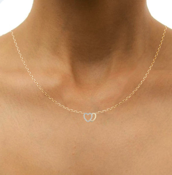 Radiant Twin Heart Necklace