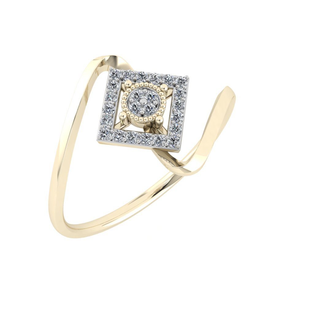 Desigual Square Set Diamond Ring