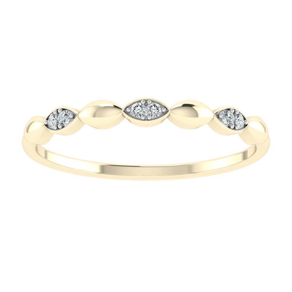 Gold Marquise Natural Diamond Ring