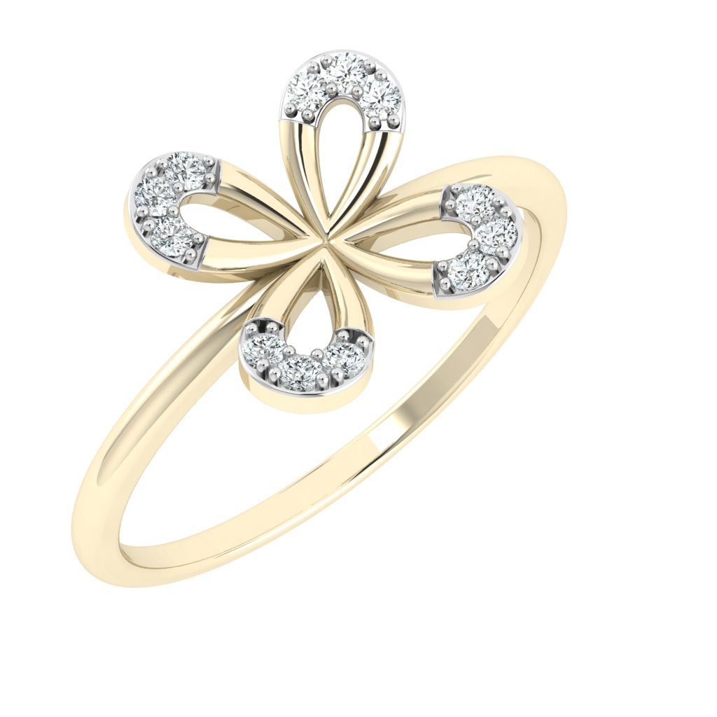 Dainty Fleur Natural Diamond Ring