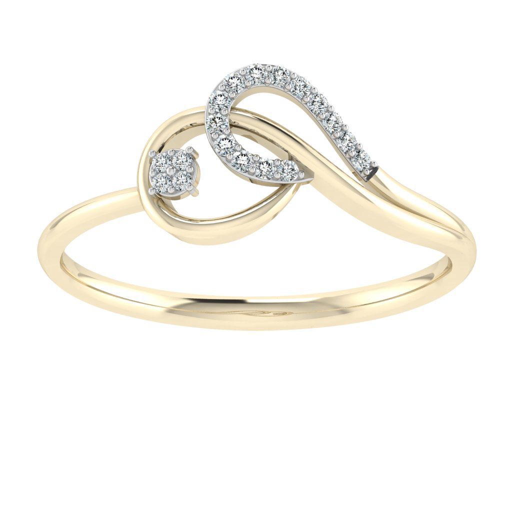 Delicate Raffle Gold Diamond Ring