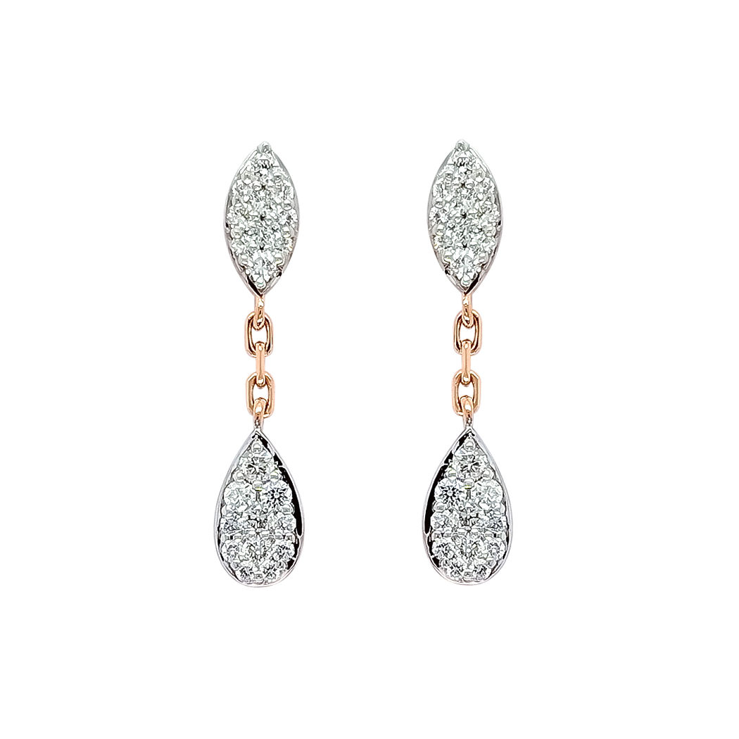Marquise & Teardrop Diamond Earrings