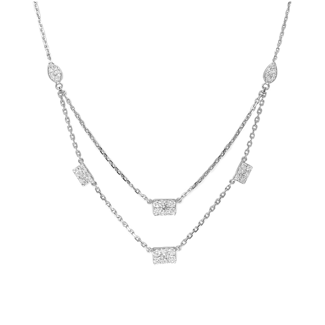 Double Strand Pavé Necklace