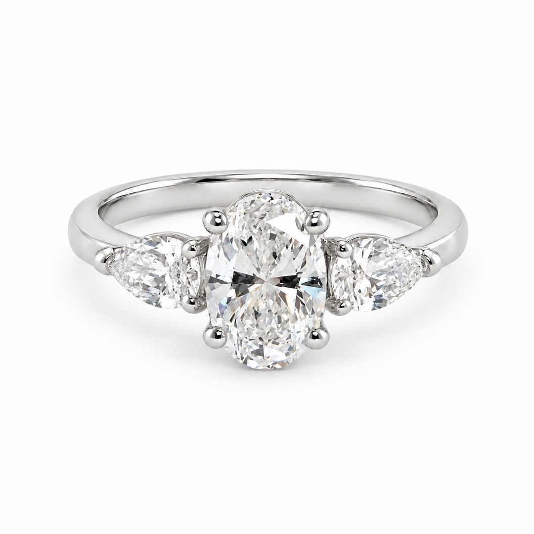 Sparkle Oval Diamond Ring