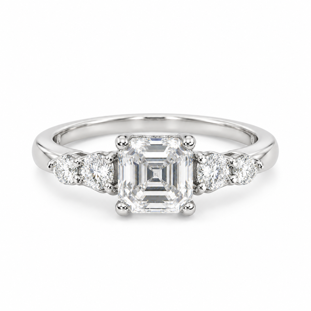 Elegant Square Diamond Ring