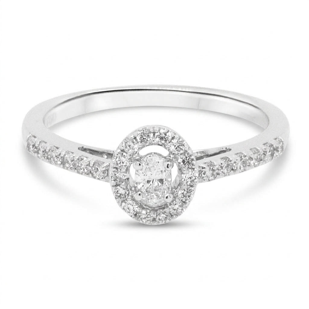 Timeless Oval Halo Diamond Ring