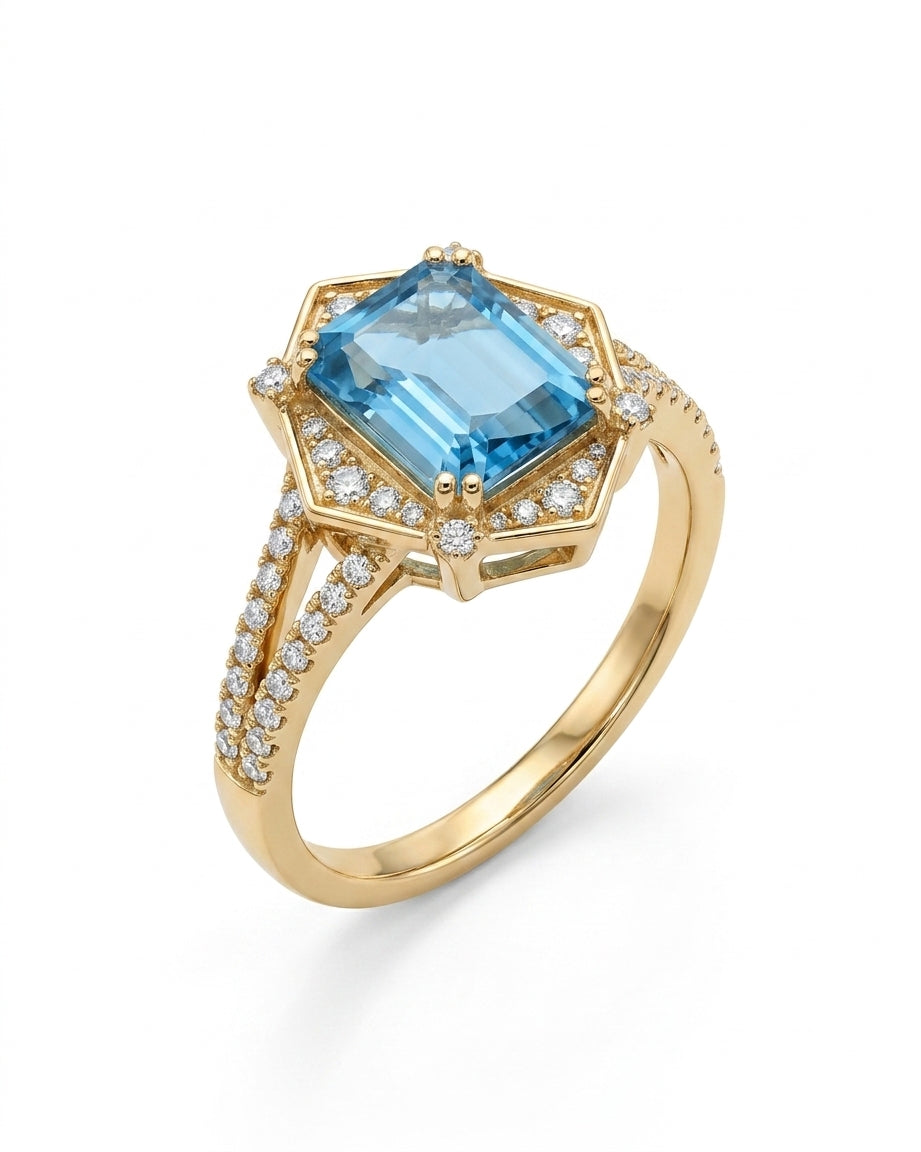 Sky Blue Topaz Ring
