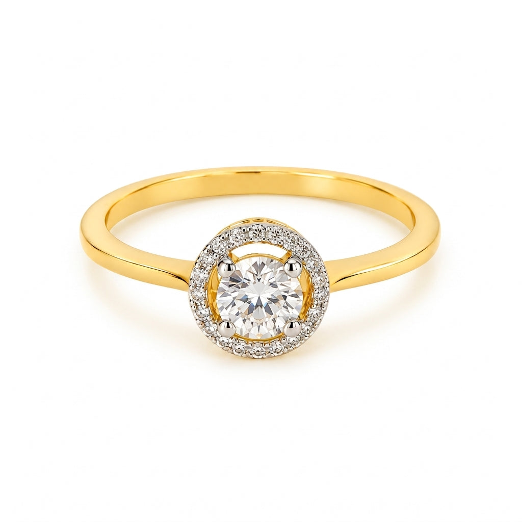 Elegant Gold Halo Ring