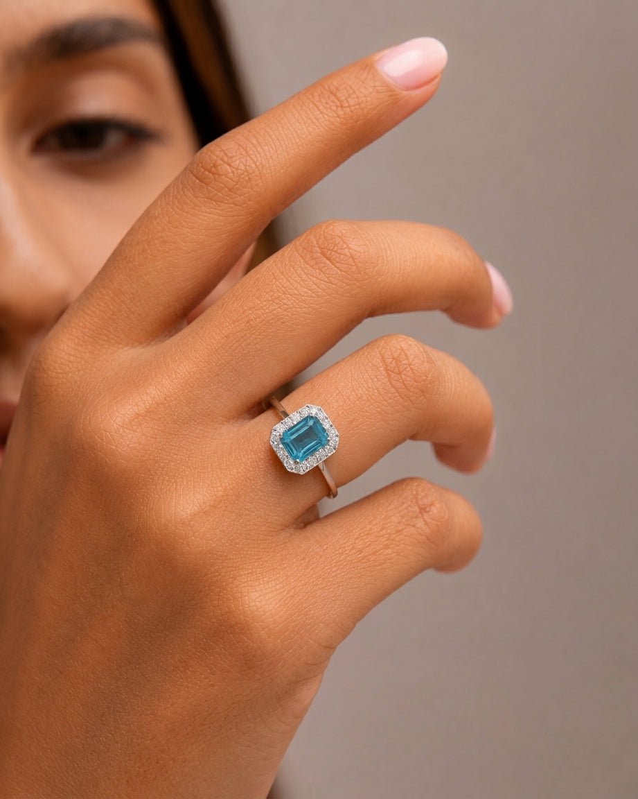 Sky Blue Topaz Ring