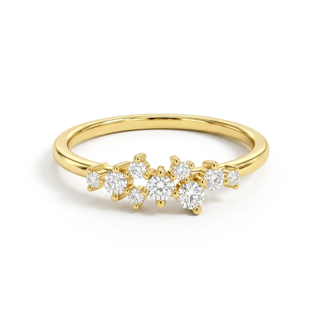 Diamond Cluster Ring