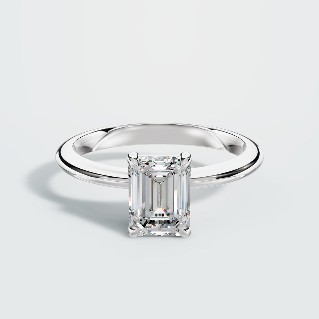 1 Carat Emerald Engagement Ring