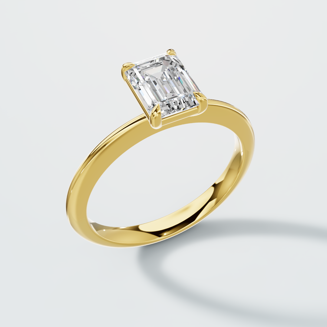 1 Carat Emerald Engagement Ring