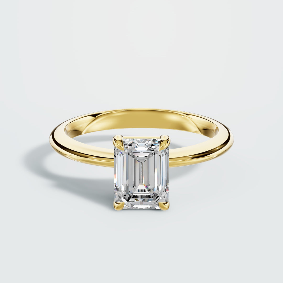 1 Carat Emerald Engagement Ring
