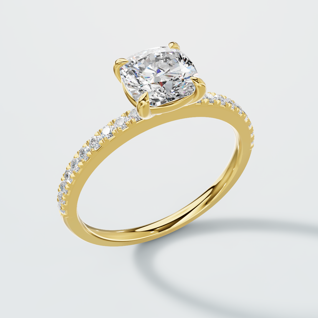 3 carat pave diamond ring