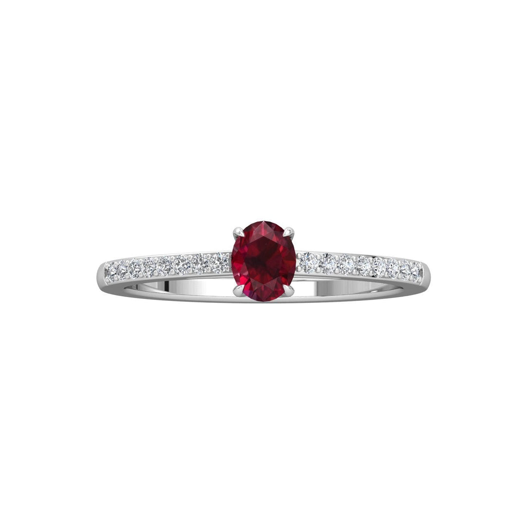 Elegant  Ruby and Diamond Ring