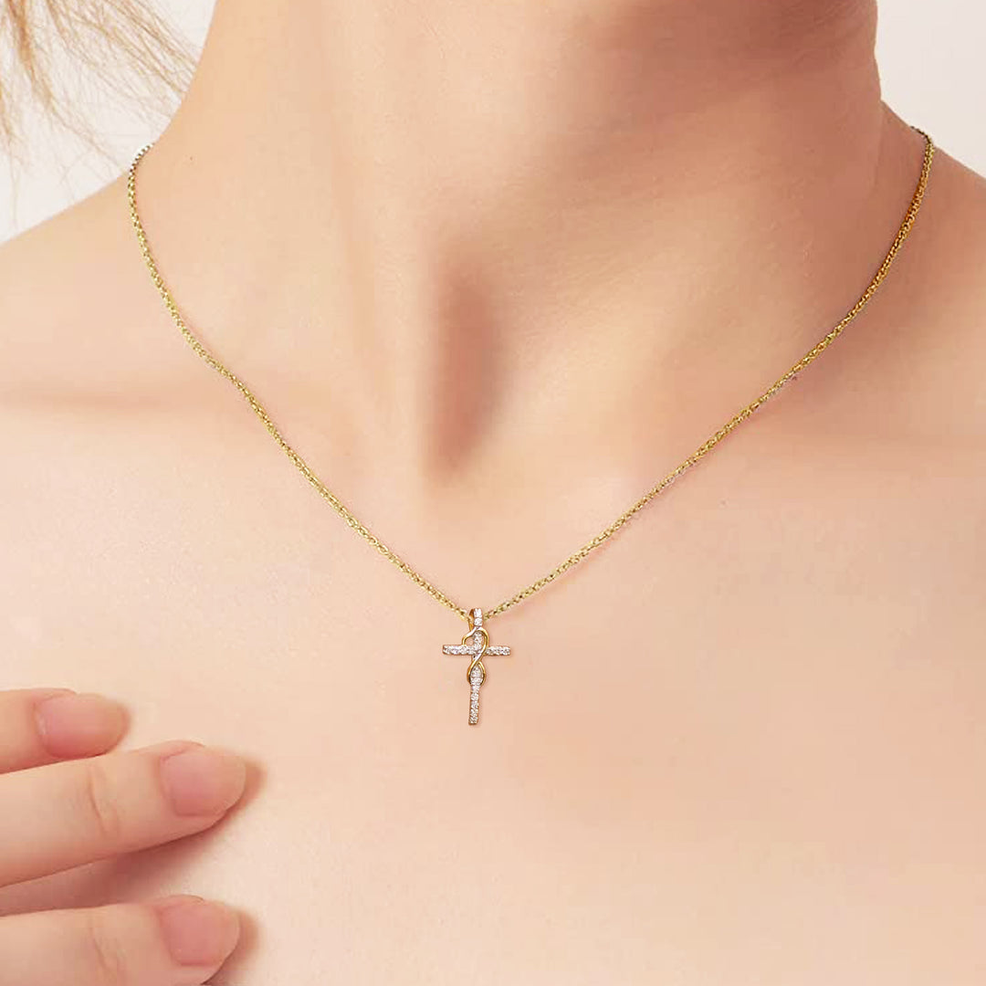 Diamond Infinity Cross Pendant