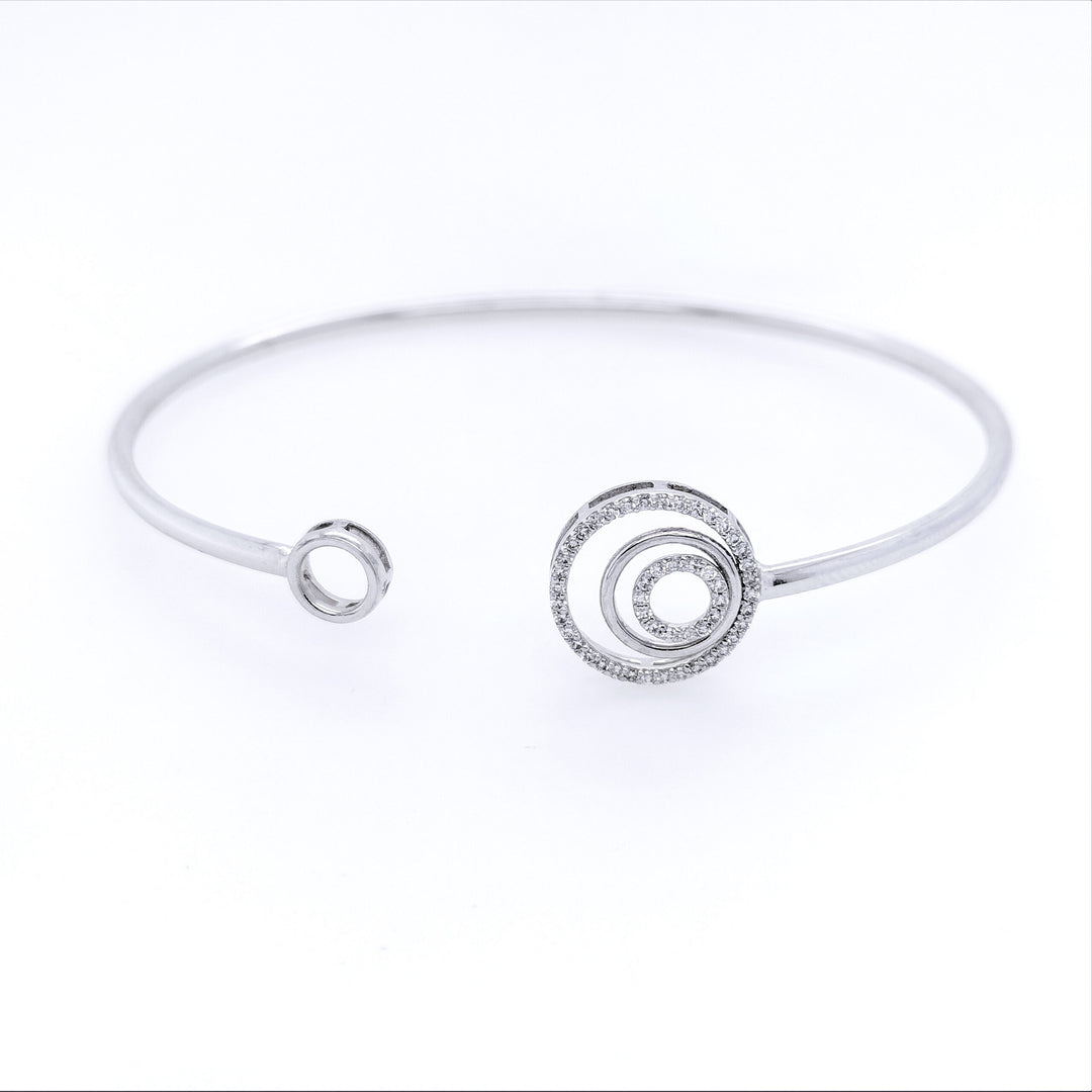 Circle of Life Diamond Cuff Bangle