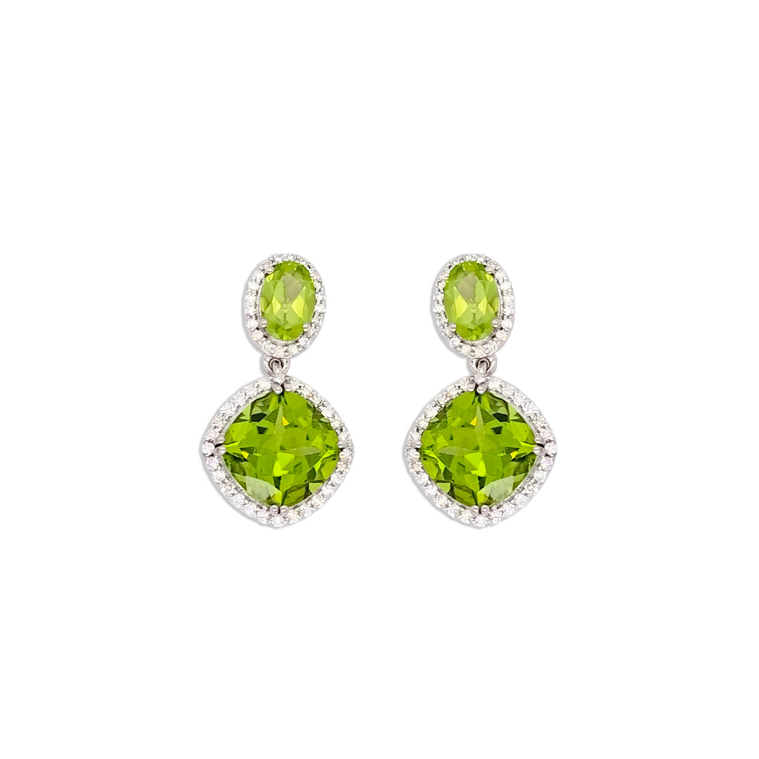 Dreamy Peridot Diamond Earrings