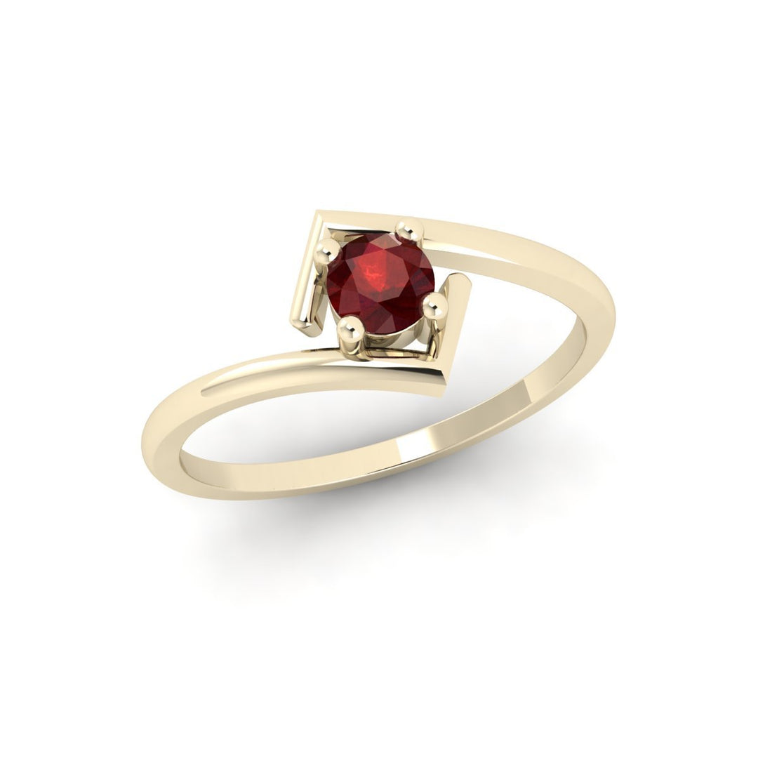 Dainty Ruby Gemstone Rings