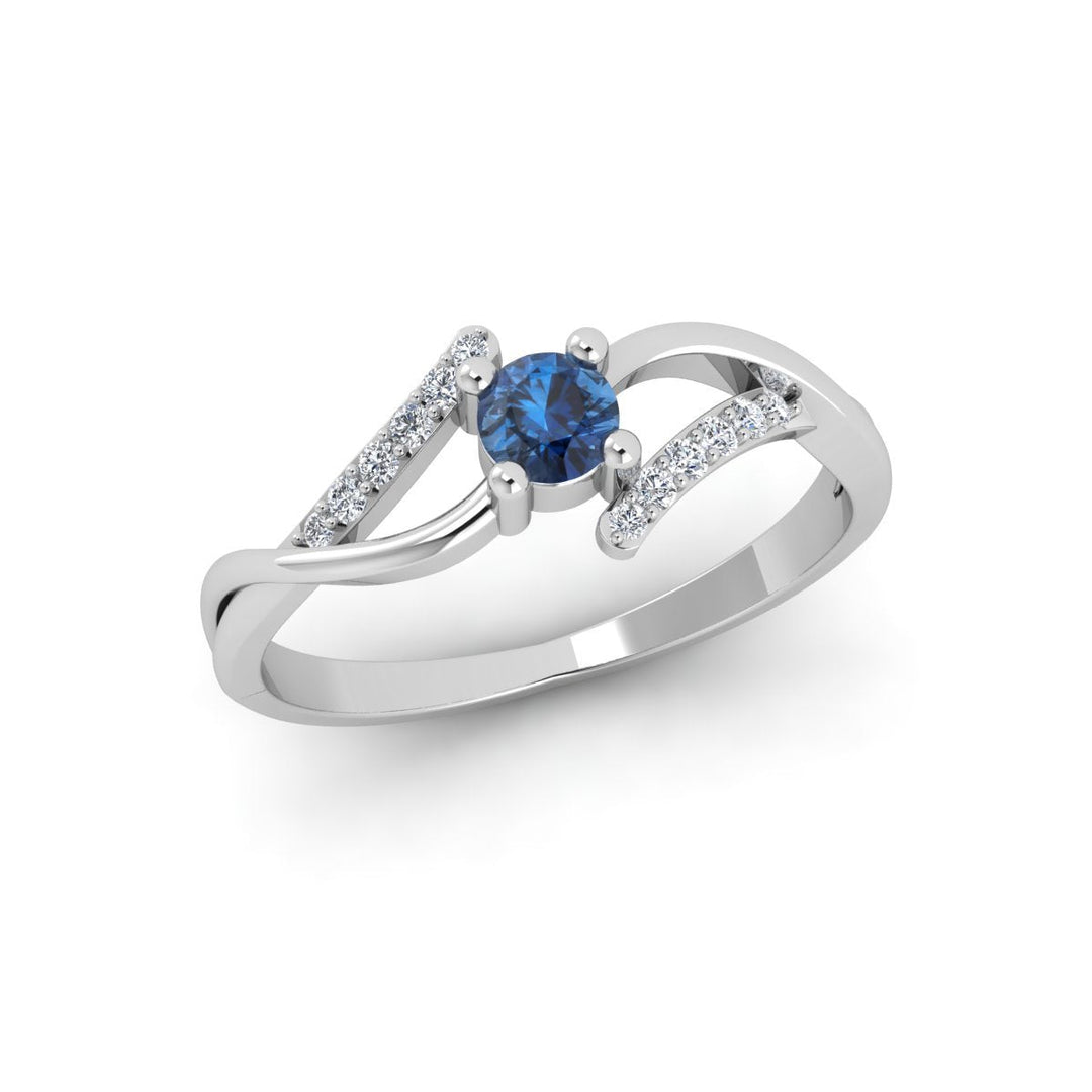 Alluring Band Blue Sapphire Ring