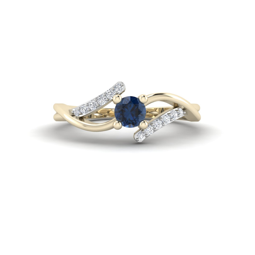 Alluring Band Blue Sapphire Ring